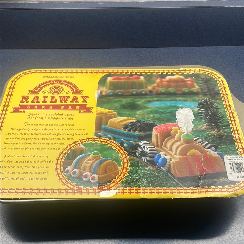 Nordic Ware Train Cake Pan with Yellow Accents